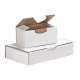 Boîte postale simple cannelure kraft blanc 350 x 220 x 130 mm