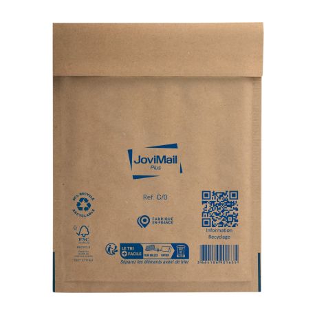 Pochette matelassée bulles kraft recyclé 140g JoviMail Plus