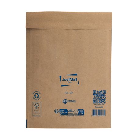 Pochette matelassée bulles kraft recyclé 140g JoviMail Plus
