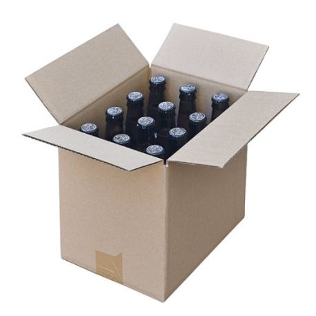 Caisse 364 x 243 x 229 mm pour bières 24x33cl 
